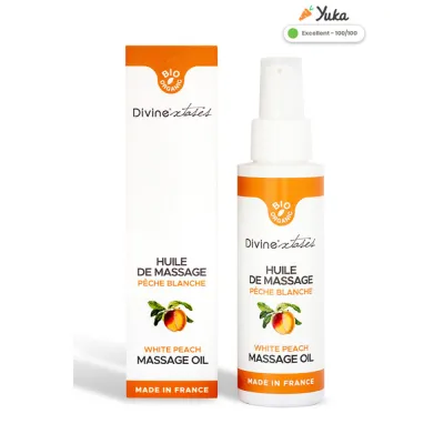 Huile de massage gourmande Pêche blanche -