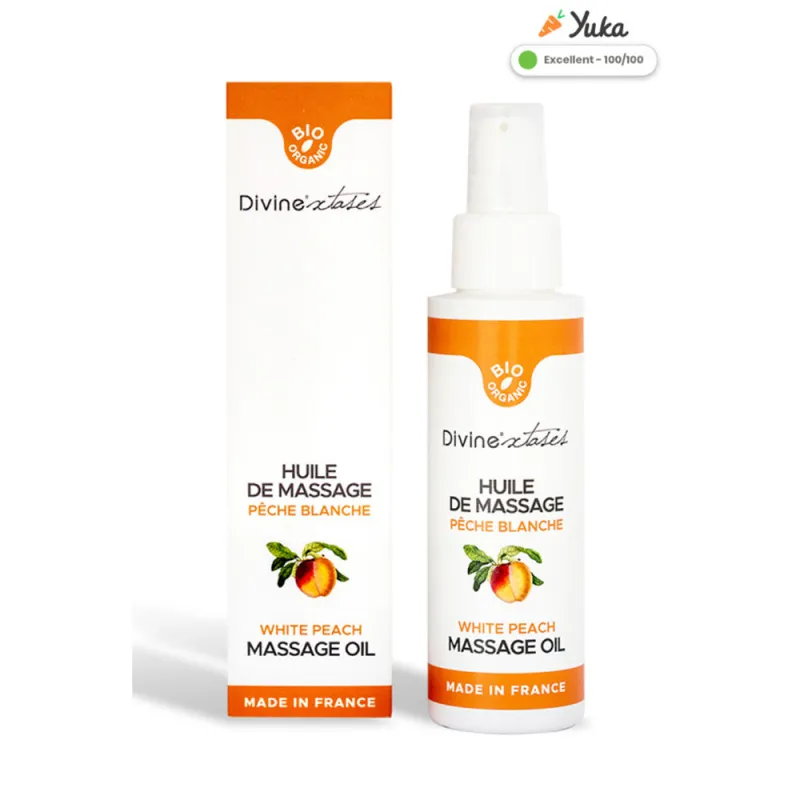 Huile de massage gourmande Pêche blanche -