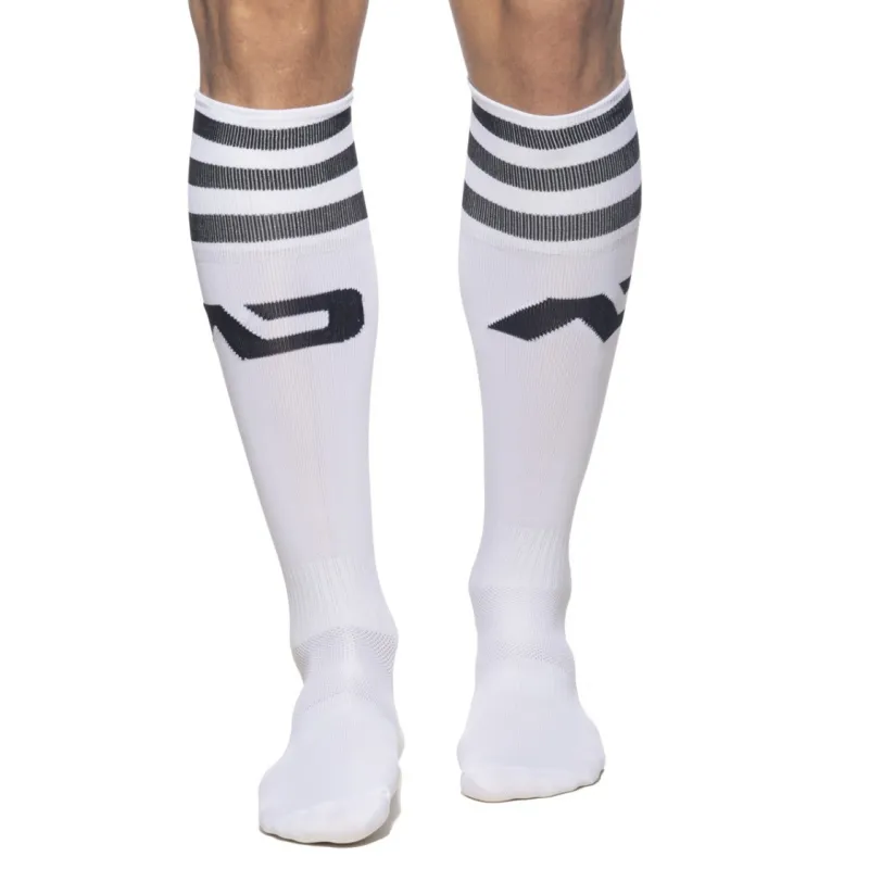 Addicted Chaussettes hautes BASIC SOCKS Blanc-Noir