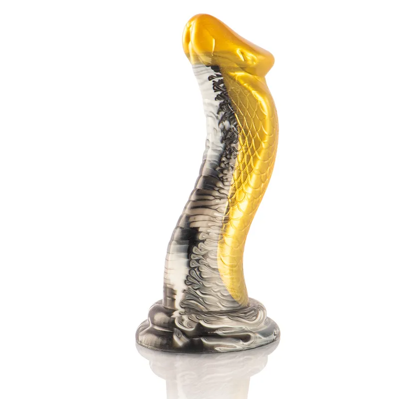 Gode Drakon Cobra Jaune, Texture Écailleuse Fantasy - Epic