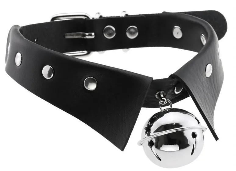 Collier ras de cou avec Grelot JING Noir