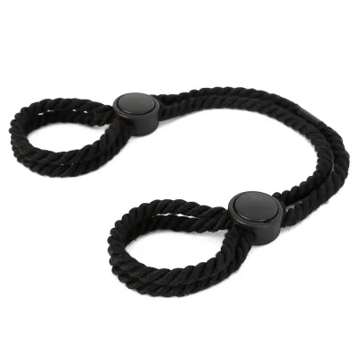 BDSMaster Menottes Doubles en Corde DUALPURPOSE Noires