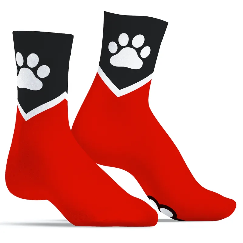 Chaussettes PAW Kinky Puppy Rouges
