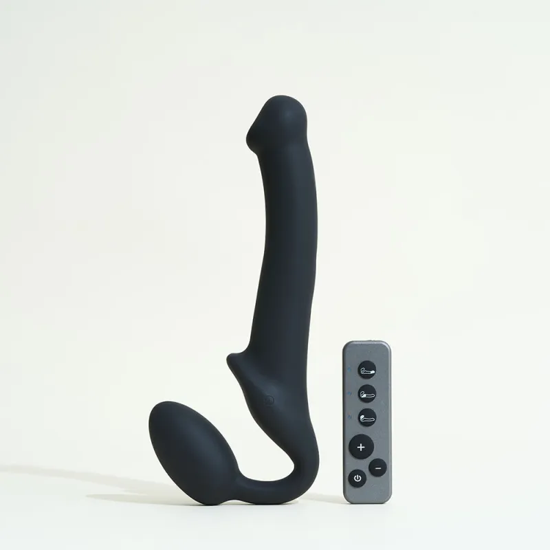 Strap On vibrant 3 moteurs - Large Noir