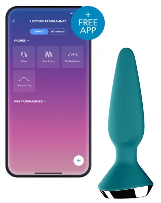 Plug Anal Vibrant Connecté ILICIOUS 1 Satisfyer 10 x 3cm Turquoise