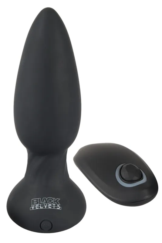 Plug anal vibrant RIMMER VELVET 11 x 4.2 cm Noir