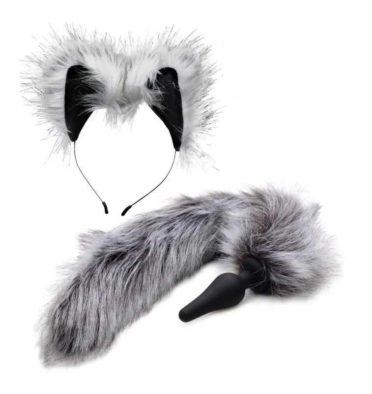 TAILZ - Plug Queue de Loup Gris & Oreilles
