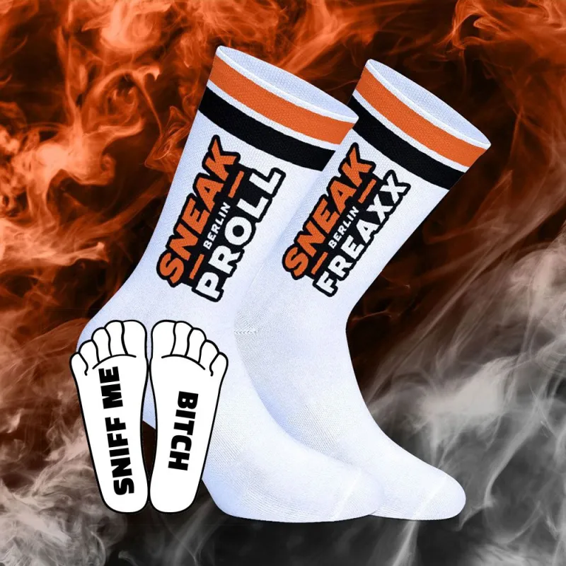 SneakFreaxx Chaussettes SNEAK BERLIN PROLL Noir-Orange