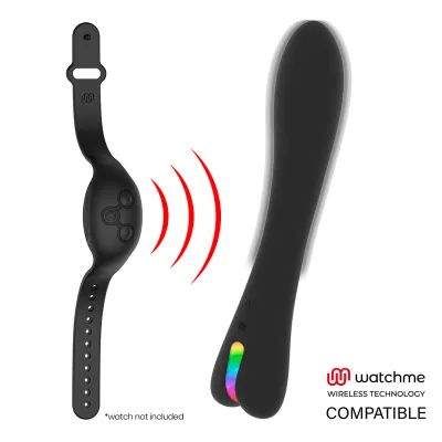 Vibrateur Ryan Noir et Argent Compatible Watchme - Brilly Glam
