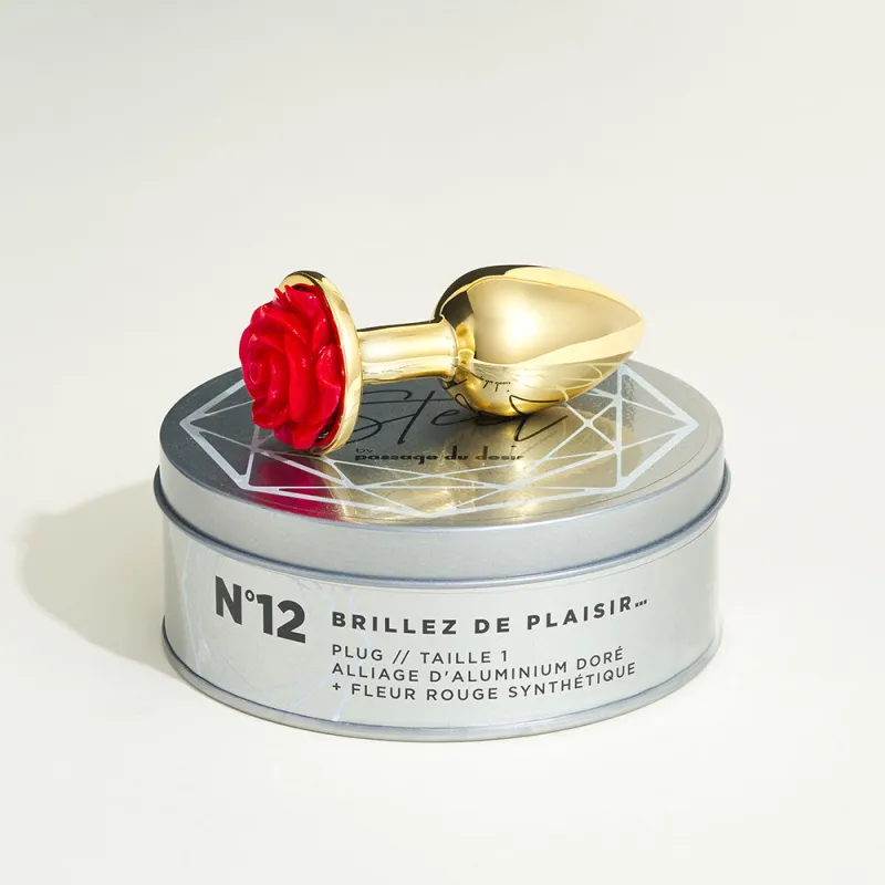 Plug métal bijou rose Steel