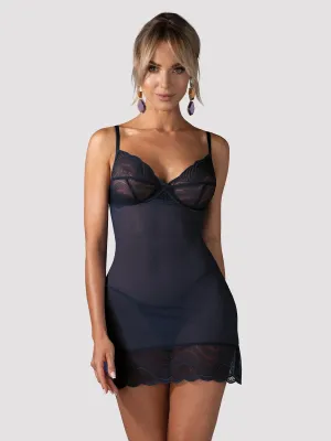 Nuisette et string Nightly Blue XL/2XL