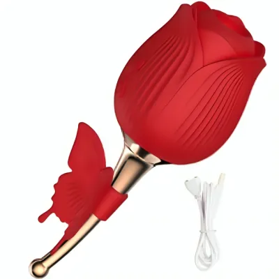 Stimulateur Clitoridien Butterfly Flower Rouge - Armony