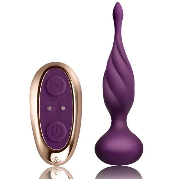 Plug anal vibrant torsadé télécommande Discover lilas - Rocks-Off