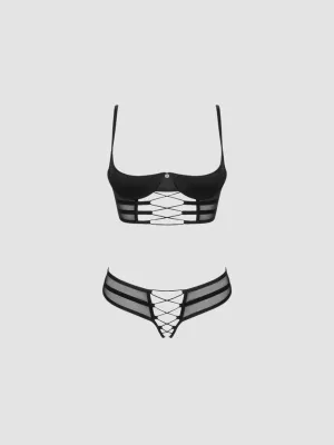 Ensemble 2 pièces ouvert Roxelia noir