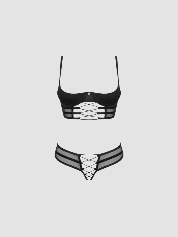 Ensemble 2 pièces ouvert Roxelia noir