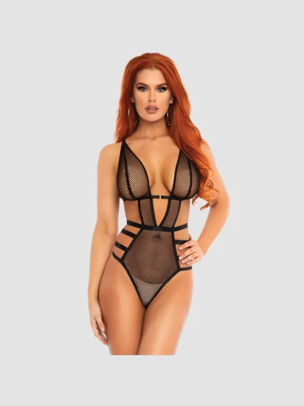 Body Résille à Lanière Noire