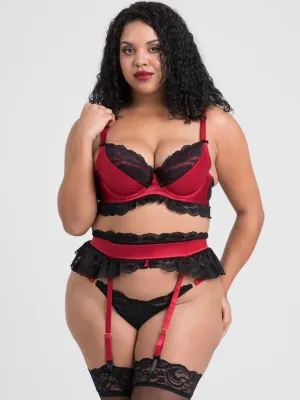 Ensemble 3 pièces ouvert Empress rouge & noir GT