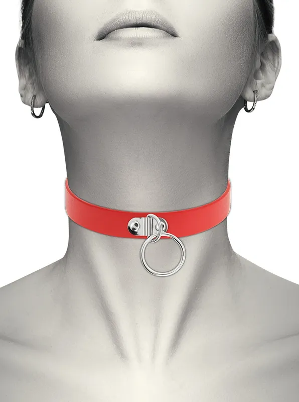 Collier Coquette avec Anneau Rouge