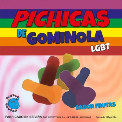Bonbons gummy pénis saveur fruits LGBT Pride - Diablo Picante