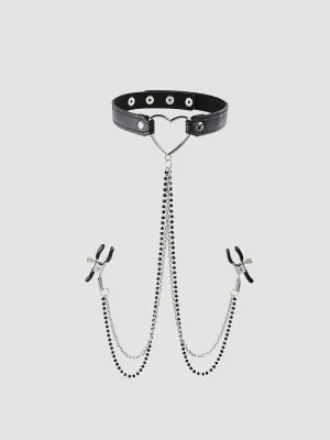 Collier avec Pinces à Tétons Amor