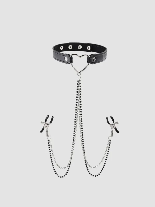 Collier avec Pinces à Tétons Amor