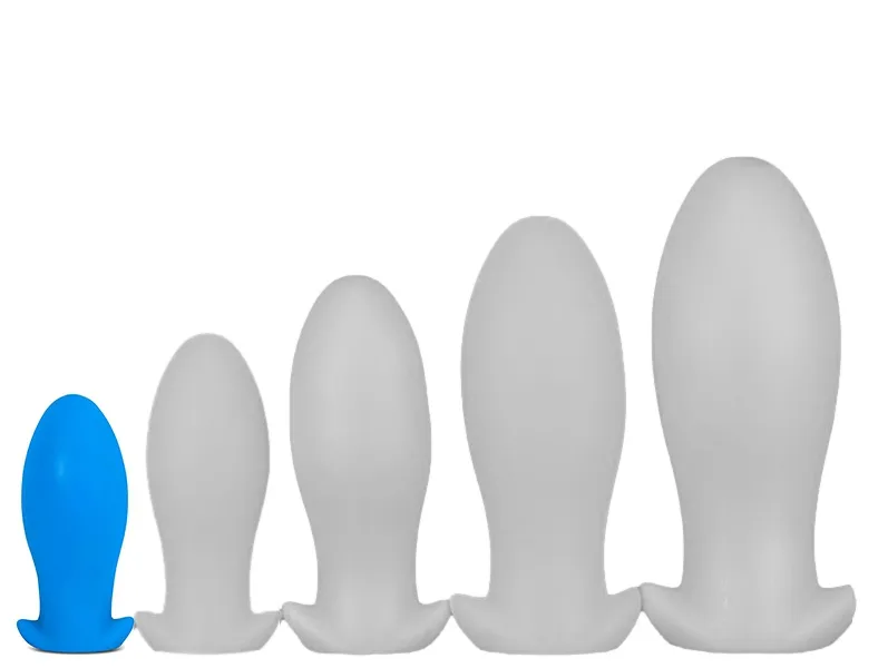 Plug en silicone SAURUS EGG S 10 x 4.5cm Bleu