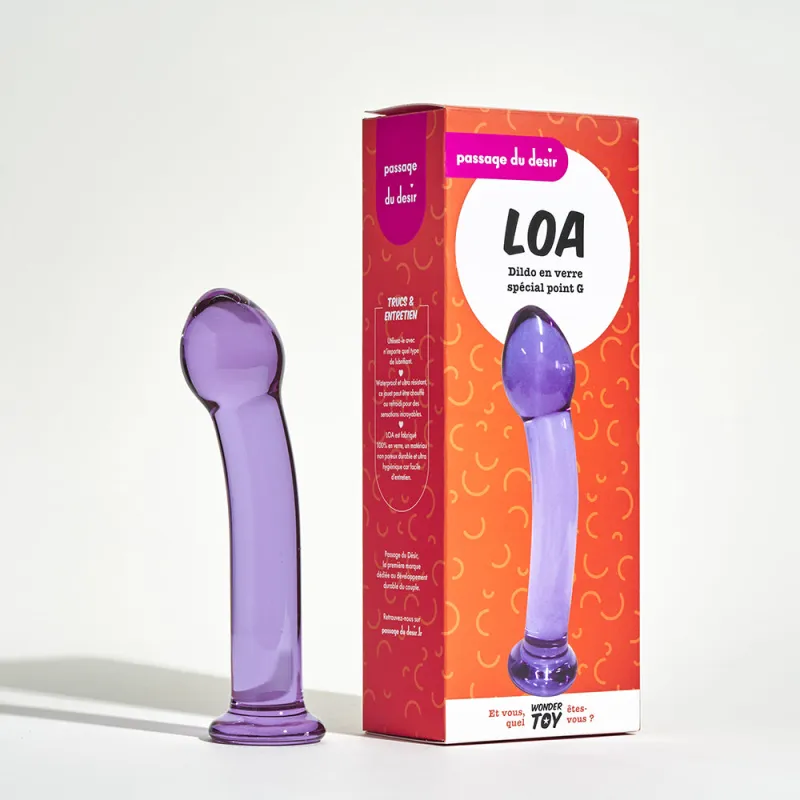 Dildo en verre Loa - 15,5 cm