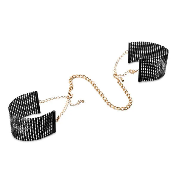 Menottes en mailles métalliques Désir Métallique noir - Bijoux Indiscrets