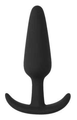 Plug en silicone SLIM BUTT 7.5 x 2cm Noir