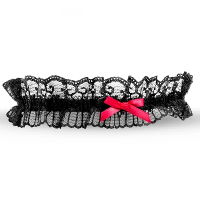 Jarretière en dentelle - noir