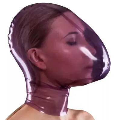 LateXcite Cagoule en latex FETISH BREATH Violet