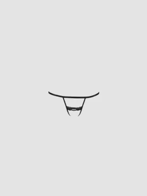 String Ouvert Shelly Noir Devil Collection