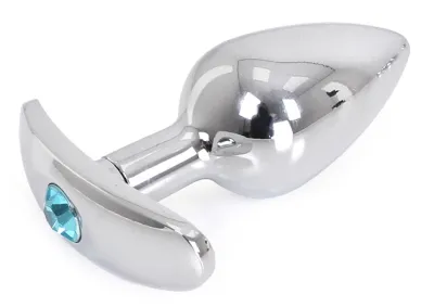 Plug Bijou Anal avec Base arrondie CURVE 6 x 2.8 cm - Bijou Bleu