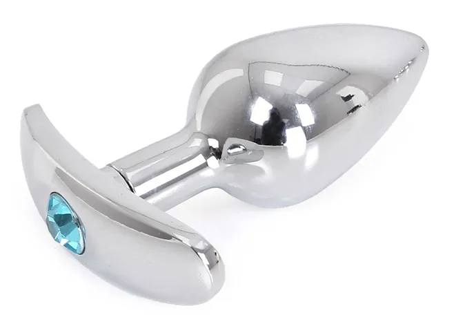 Plug Bijou Anal avec Base arrondie CURVE 6 x 2.8 cm - Bijou Bleu