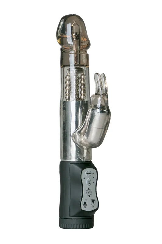 EasyToys - Vibro rabbit avec billes rotatives - Noir