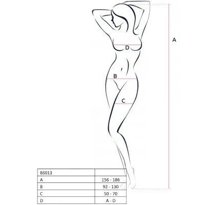 Bodystocking Résille Passion BS013 Blanc - Passion