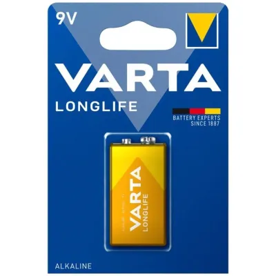 Pile alcaline longue durée 9V LR61 blister x1 - Varta