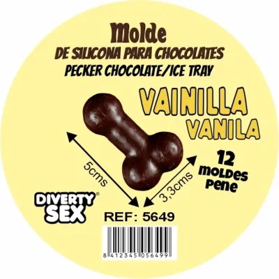 Moule Silicone 12 Pénis à Suspendre Vanille - Diablo Picante