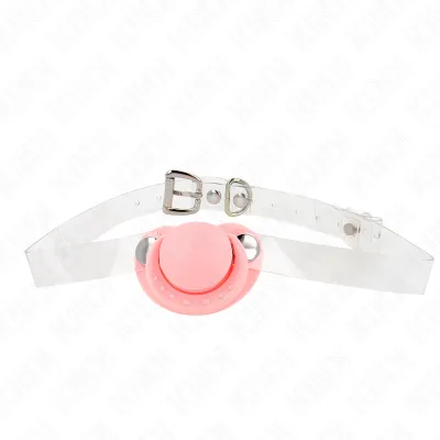 Gag sucette rose ajustable 43-60 cm - Kink