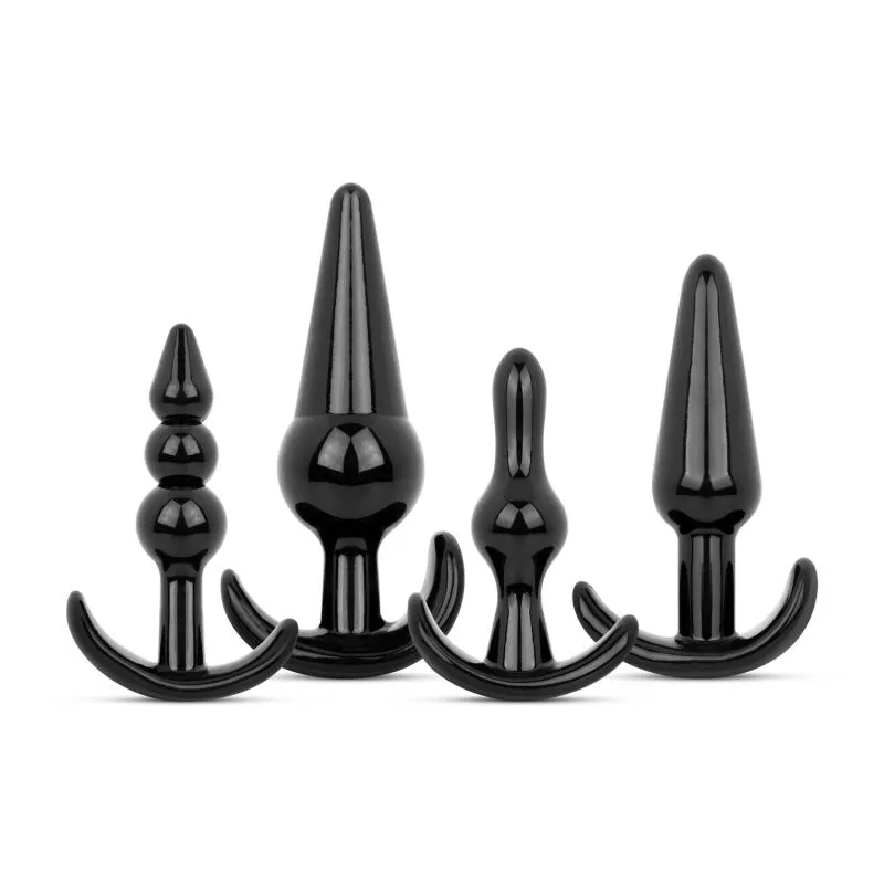 Ensemble de 4 Plugs Anaux - Noir