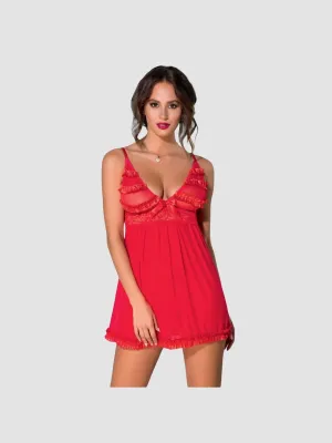 Nuisette Babydoll Zafira Rouge