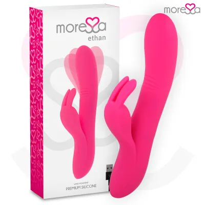 Vibromasseur rabbit rechargeable Ethan en silicone - Moressa