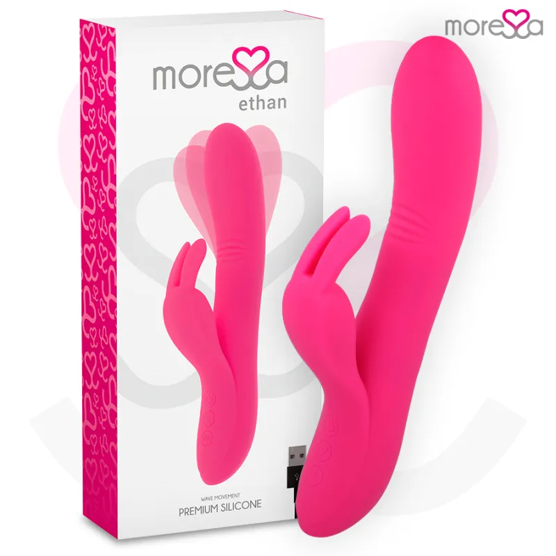 Vibromasseur rabbit rechargeable Ethan en silicone - Moressa