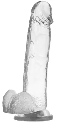 Gode transparent avec testicules XRAY COCK 17 x 4.5cm
