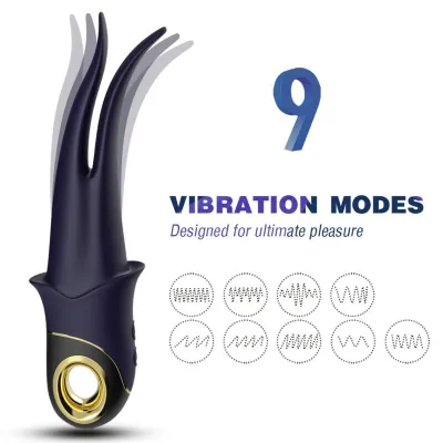 Vibrateur Shadow Double Tête Teasing Bleu - Armony