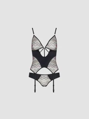 Guêpière Lagerta Noire & Marron