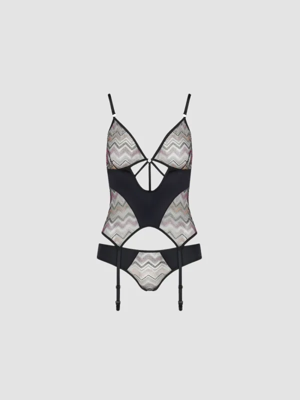 Guêpière Lagerta Noire & Marron