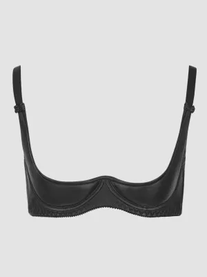 Soutien Gorge Quart Cup en Cuir