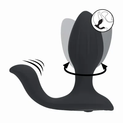 Levelz Plug Anal Vibrant &amp; Rotatif Avec Stimulateur De Testicules 11 cm