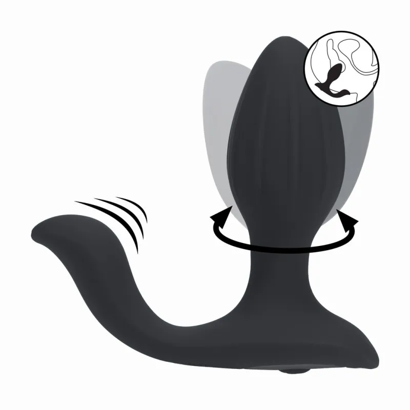 Levelz Plug Anal Vibrant &amp; Rotatif Avec Stimulateur De Testicules 11 cm
